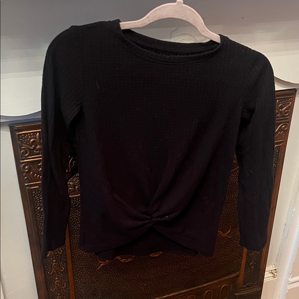 Cat & Jack Black Knotted Blouse